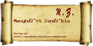 Menyhért Zenóbia névjegykártya